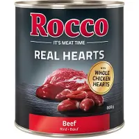 Rocco Real Hearts 6 x 800 g - Storfekjøtt med hele kyllinghjerter