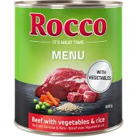 Rocco Økonomipakke Meny 24 x 800 g - Storfekjøtt med ris & grønnsaker