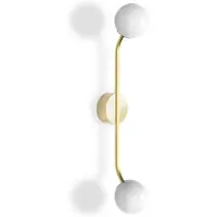 DECOR WALTHER Pep Two vegglampe, matt gull, 2 lysk