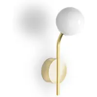 DECOR WALTHER Pep One vegglampe, matt gull, 1 lysk