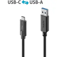 PureLink USB-C til USB-A-kabel - 3.1 Gen 2, 3A, 10G - iSeries - svart - 0,50 m