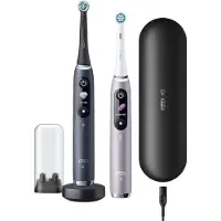 Oral-B iO 80363731, Voksen, Roterende, pulserende tandbørste, Gum pleje, Sensitiv, Blegning, Sort, Sølv, 2 min, Sort, Sølv