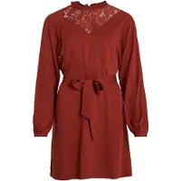 Vila Suvita Lace Langarmet Kort Kjole