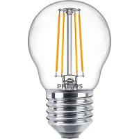 Philips MASTER Value LED Krone Dæmpbar 3,4W (40W) E27 P45 927 Klar Glas