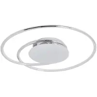 LINDBY LED-taklampe Joline, Ø 45 cm, kromfarget, metall