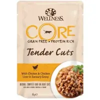 Core Tender Cuts w/Chicken+ChickenLiver in Savoury Gravy 85g - (24 pk/ps)