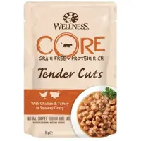 Wellness Core Tender Cuts w/Chicken+Turkey in Savoury Gravy 85g - (24 pk/ps)