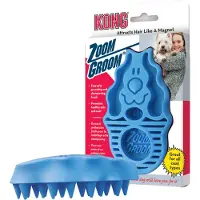 Kong Dog massasjebørste Zoom Groom - Blå: L 12 x B 7,5 x H 4 cm