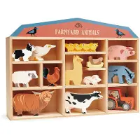 Tender Leaf Toys Treleker - 13 Husdyr av Tre - - OneSize - Lekedyr