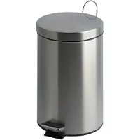 EKO Pedalbøtte, V-delt, matt stål, stål, 20 l, med innerbøtte i plast