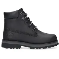 Timberland unisex for kids. TB0A28UD0011 Leather lace-up boots Courma Kid black (30), Flat, Laces, Casual, Sustainable, children's fashion