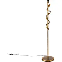 QAZQA Vintage gulvlampe antikk gull 29 cm uten skjerm - Linden