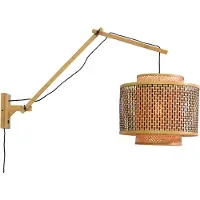 Konstsmide Bhutan vegglampe med 2 armer, naturfarge, Ø 40 cm