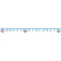 Decorata Party Happy Bursdag Banner - Frost II Vindånd - - OneSize - Flaggbanner