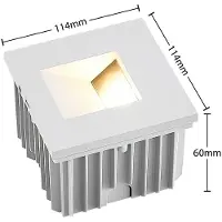 Arcchio innfelt vegglampe Zamo, G9, hvit, 12 cm, metall, IP65