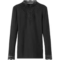 Name it Genser - Noos - NkfNuri - Svart m. Blonder - - 7-8 år (122-128) - Genser