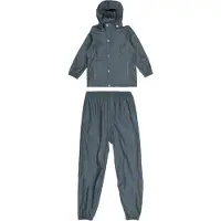 En fant Regntøy m. Seler - PU - Dark Slate - - 1 år (80) - Regntøy