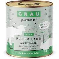 Grau kornfri gourmetgryte 6 x 800 g - Kalkun og lam