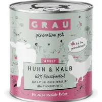 Grau kornfri gourmetgryte 6 x 800 g - Kylling og kalvekjøtt