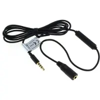 OTB 3.5mm Audio Forlengelseskabel med Mikrofon - 125cm - Svart