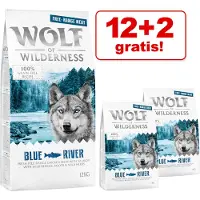 Wolf of Wilderness Økonomipakke: 2 x 12 kg Tørrfôr - Blue River "FREE" Adult - laks