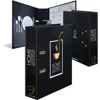 Herma 19668, A4, D-ring, Oppbevaring, Fotoark kartong, Sort, Gull, Hvit, 7 cm