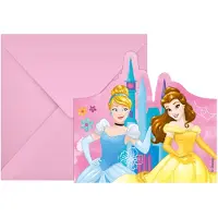 Globos Nordic Invitasjoner - 6-pack - Princess Lev din historie - - OneSize - Tilbehør
