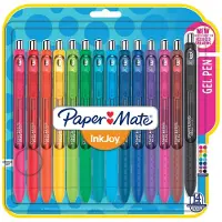 Papermate Inkjoy Gel M Gel Bw/bl/rt/green/lime Pack Blister Penn 14 Enheter
