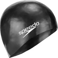 Speedo Badehette for barn Plain Molded Silicone Jr, sort