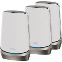 Netgear Orbi RBKE963 - Wi-Fi-system - (ruter, 2 utvidere) - inntil 6500 kvadratfot - maske 10GbE, 2.5GbE - Wi-Fi 6E - Multibånd