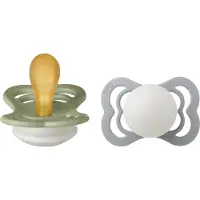 BIBS Supreme+ Lysende smokker - Str. 1 - 2-pack - Symmetrisk - S - - OneSize - Smokk