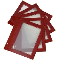 Securit MC-WIA5-WR, A5, Metall, Plastikk, Rød, Gjennomsiktig, Matt, Plastikk, Avrundede hjørner