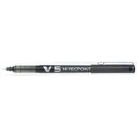 Pilot Hi-Tecpoint V5 - Kulepenn - svart - vannbasert blekk - 0,5 mm - ekstra fin - (12 stk.)