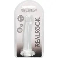 Shots Krystallklar dildo med tykk tupp – 17 cm intens glede