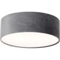 QAZQA Moderne taklampe grå 30 cm med gull innvendig - Drum