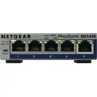 Netgear Plus GS105Ev2 - Switch - Styrt - 5 x 10/100/1000 - stasjonær