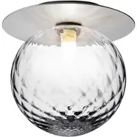 Nuura vegglampe Liila 1 Medium, sølv/klar, IP44, G9