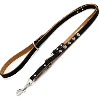 Heim Lærbånd Edelweiss, svart/natur - 200 cm lang, 18 mm bred