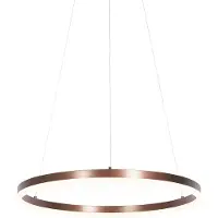 QAZQA Hengende lampe mørk bronse 60 cm inkl. LED 3-trinns dimbar - Anello