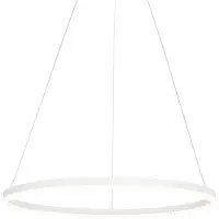 QAZQA Design pendellampe hvit 80 cm inkl. LED 3-trinns dimmbar - Anello