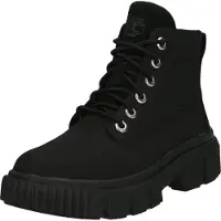 Timberland for woman. TB0A5RNG0011 Leather mid-calf lace-up boots Field black (42 W), Flat, Laces, Casual