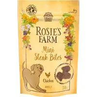 Rosie's Farm Adult Snacks "Mini Steak Bites" Kylling - 5 x 70 g