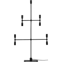 Star Trading Lysestake Twice, svart, 9 lyskilder, 91 cm