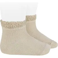 Condor Sokker m. Blondekant - Beige - - 18-24 md - Sokker