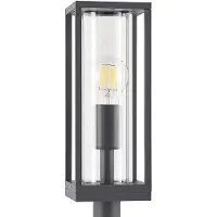 LINDBY veilampe Giavanna, 80 cm, antrasitt, IP44, E27