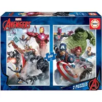 Marvel Puslespill - 2x500 Brikker - Avengers - - OneSize - Puslespill