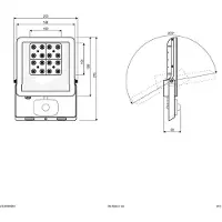 EVN Panthera utespot sensor IP44 30W 4 000K