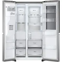 LG GSXV91PZAE side-by-side kjøleskap 635 L energiklasse E, svart rustfritt stål