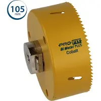 Wareco ProFit bimetal Plus hulsav med adapter, rustfri og metal, 105 mm