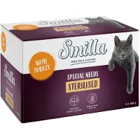 Smilla Sterilised Skåler 24 x 100 g - Kalkun Pur